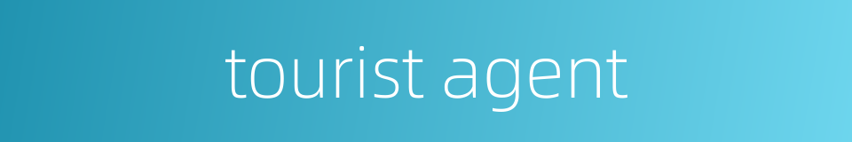 tourist agent的同义词