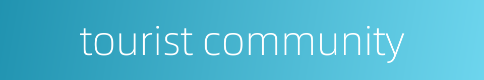 tourist community的同义词