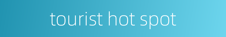 tourist hot spot的同义词