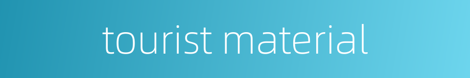 tourist material的同义词