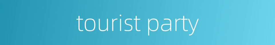 tourist party的同义词