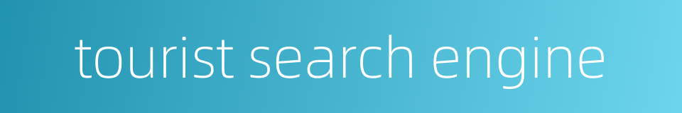 tourist search engine的同义词