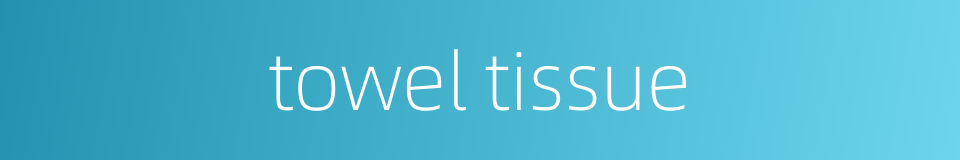 towel tissue的同义词