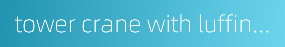 tower crane with luffing boom的同义词