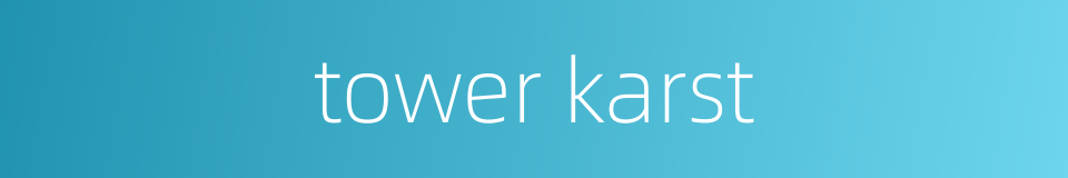 tower karst的同义词