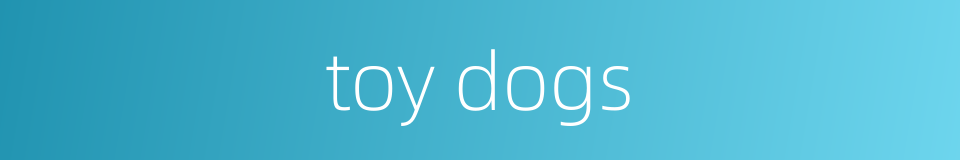 toy dogs的同义词