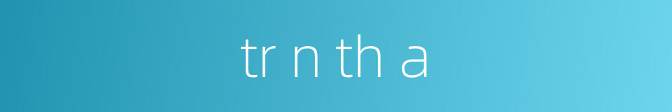 tr n th a的同义词