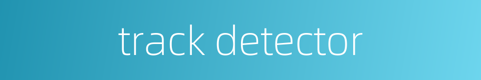 track detector的同义词