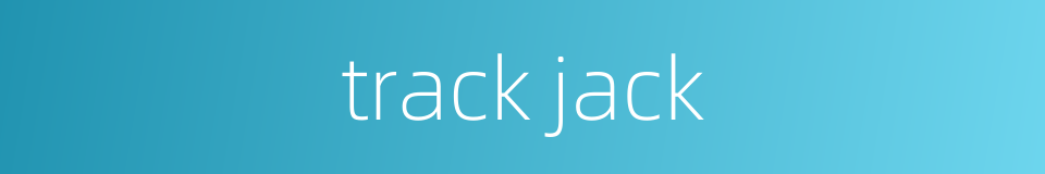 track jack的同义词