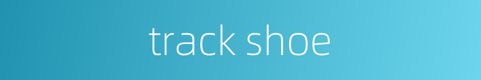 track shoe的同义词