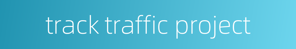 track traffic project的同义词