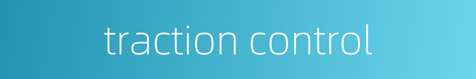 traction control的同义词