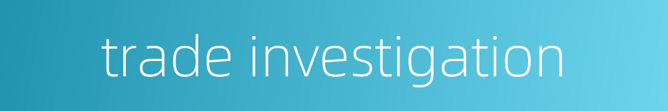 trade investigation的同义词