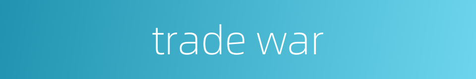 trade war的同义词