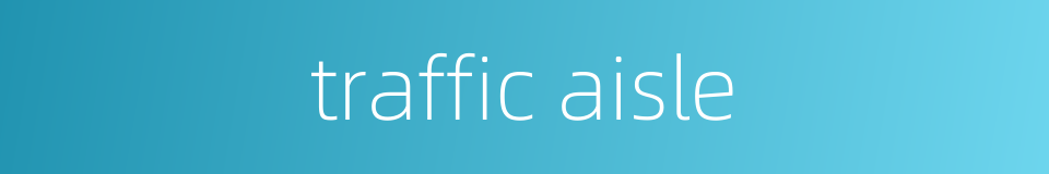 traffic aisle的同义词