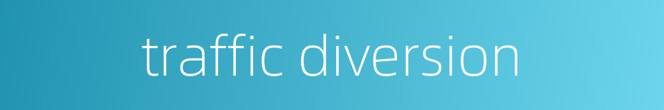 traffic diversion的同义词