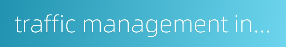 traffic management information system的同义词