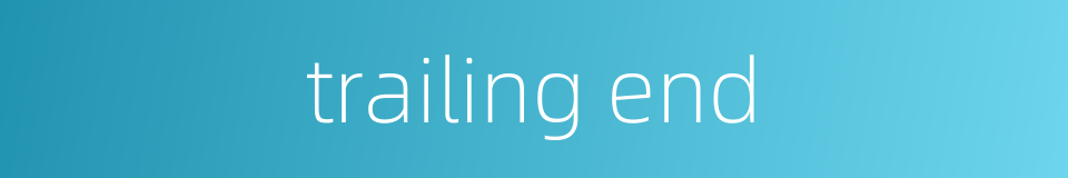 trailing end的同义词