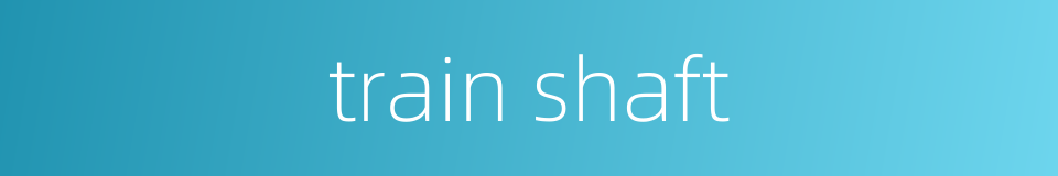 train shaft的同义词