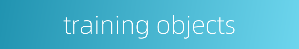 training objects的同义词