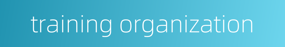 training organization的同义词