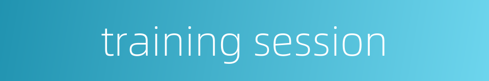training session的同义词