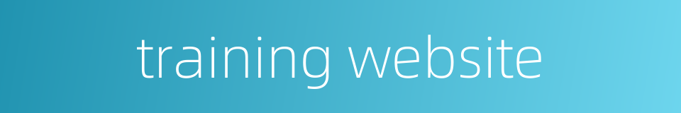 training website的同义词