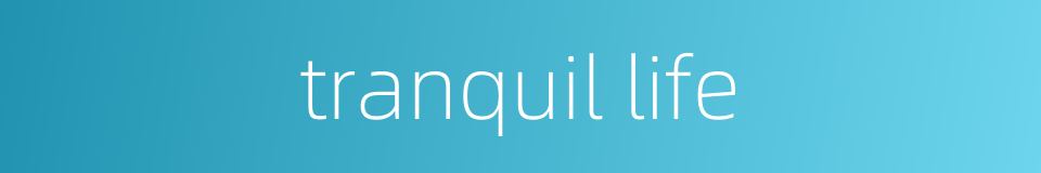 tranquil life的同义词