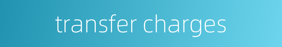 transfer charges的同义词