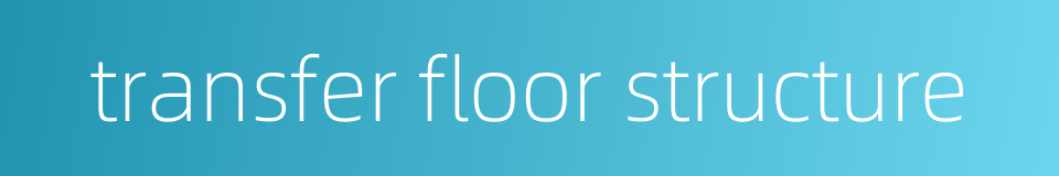 transfer floor structure的同义词