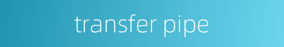 transfer pipe的同义词