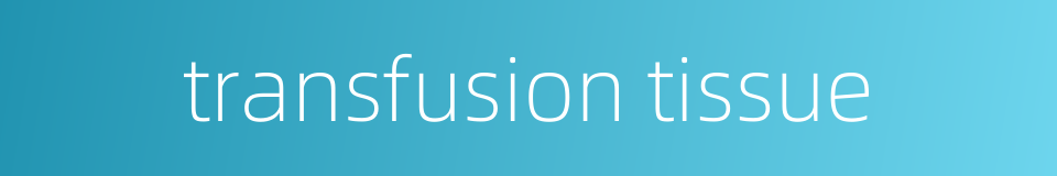 transfusion tissue的同义词