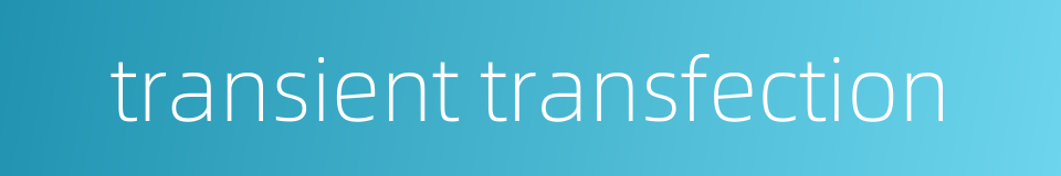transient transfection的同义词