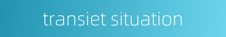 transiet situation的同义词