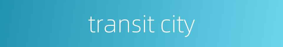transit city的同义词