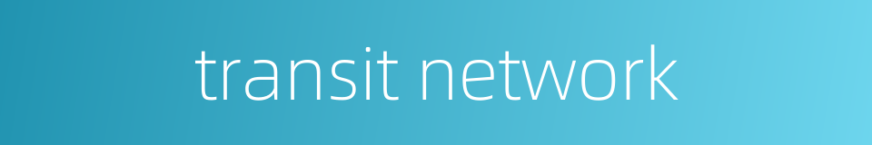 transit network的同义词