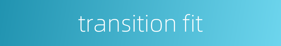 transition fit的同义词
