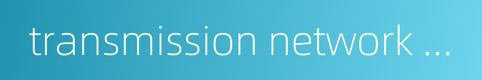 transmission network planning的同义词