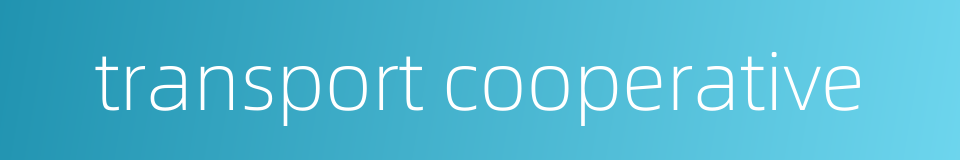 transport cooperative的同义词