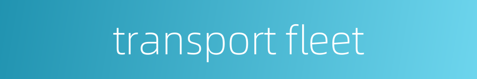 transport fleet的同义词