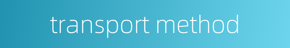 transport method的同义词