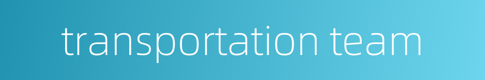 transportation team的同义词