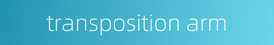 transposition arm的同义词