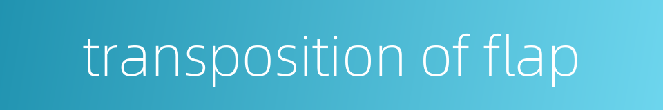 transposition of flap的同义词