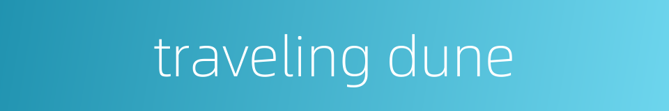 traveling dune的同义词