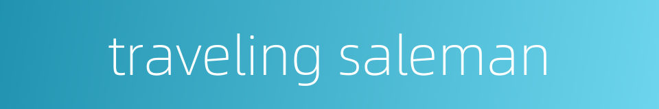 traveling saleman的同义词