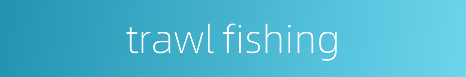 trawl fishing的同义词