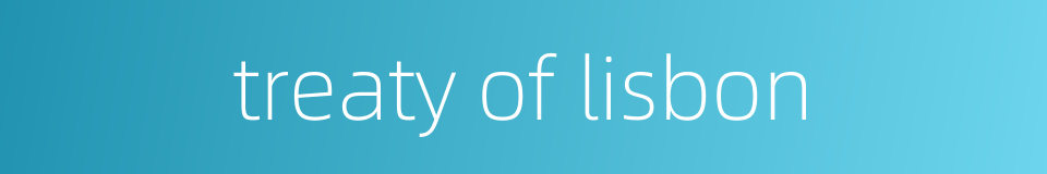 treaty of lisbon的同义词
