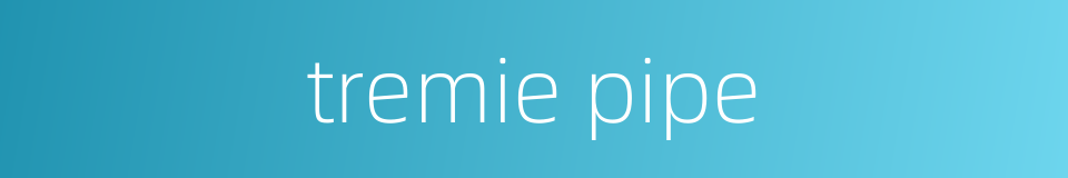 tremie pipe的同义词