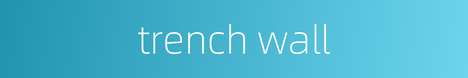 trench wall的同义词